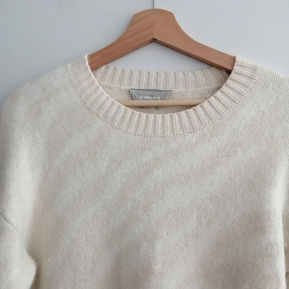 Everlane The Alpaca Tiger Jacquard Crewneck Sweater Wool Alpaca Blend Small - Picture 5 of 16